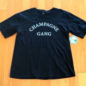 Organic Generation black "Champagne Gang" short sleeve T-shirt size smal…